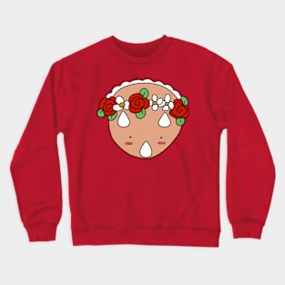 Flower Crown Triceratops Face Crewneck Sweatshirt